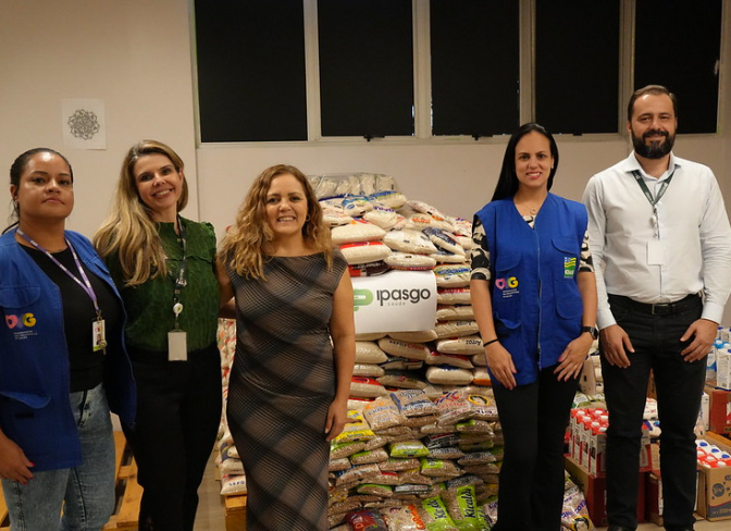 Ipasgo Saúde destina mais de 1,5 tonelada de alimentos à OVG